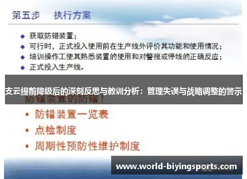 支云提前降级后的深刻反思与教训分析：管理失误与战略调整的警示